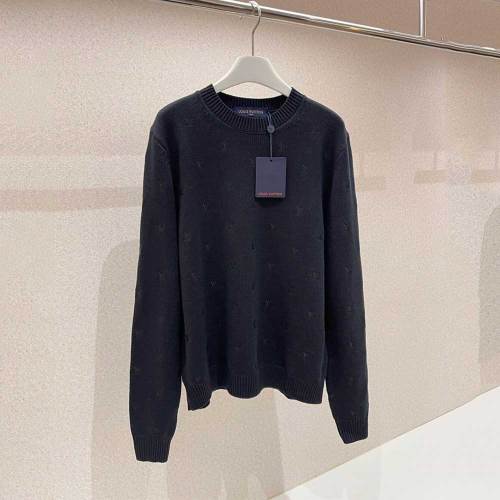 All-over Embroidered Wool Sweater