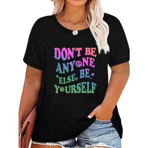 1 Piece Custom Black Casual Short Sleeve Print T-shirt