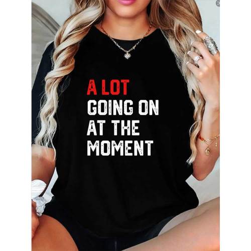 1 Piece Custom Black Casual Short Sleeve Print T-shirt