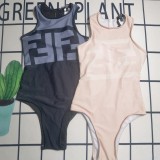 Summer Beach Padded Printed Sleeveless One Piece Swimsuits