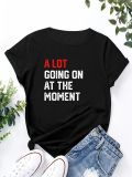 1 Piece Custom Black Casual Short Sleeve Print T-shirt