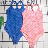 Summer Beach Padded Printed Sleeveless One Piece Swimsuits