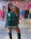 Cardigan Sweater Suit Fashion Short Skirt Set