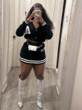 Cardigan Sweater Suit Fashion Short Skirt Set