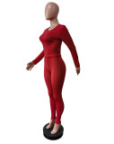 Women's Yoga Elastic Pit Sportswear Pant Set