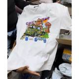 Cotton Short Sleeve Round Neck Printed T-shirt