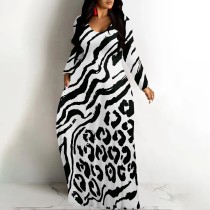 1 Piece Custom Casual Digital Printing Long Sleeve Maxi Dresses 1 Piece Custom Casual Digital Printing Long Sleeve Maxi Dresses