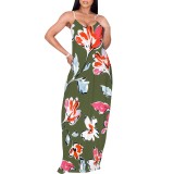 1 Piece Custom Casual Digital Printing Avatar Straps Long Dresses