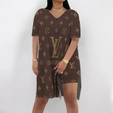 1 Piece Custom Casual Digital Printing V Neck Short Set