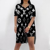 1 Piece Custom Casual Digital Printing V Neck Short Set