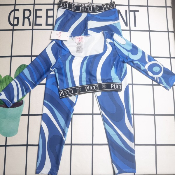 Autumn/Spring Beach Padded Printed Long Sleeve Two Piece Swimwears