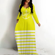 1 Piece Custom Casual Digital Printing V Neck Maxi Dresses