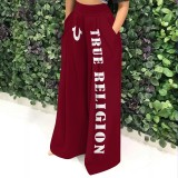 1 Piece Custom Casual Digital Printing Letter Long Pant