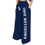 1 Piece Custom Casual Digital Printing Letter Long Pant
