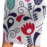 1 Piece Custom Casual Digital Printing Long Sleeve O Neck Midi Dresses