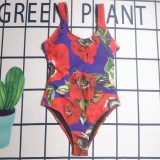 Summer Beach Padded Printed Sleeveless One Piece Swimsuit