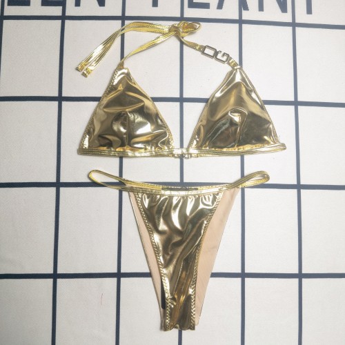 Summber Beach Padded Printed Halter Two Piece Bikini Swimwears