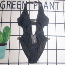 Summer Beach Padded Printed Halter One Piece Swimsuit