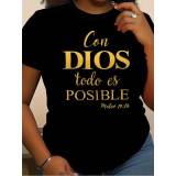 1 Piece Custom Black Casual Short Sleeve Print T-shirt