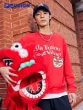 Autumn/Spring Cotton Long Sleeve Printed O Neck Pullover Sweatshirt