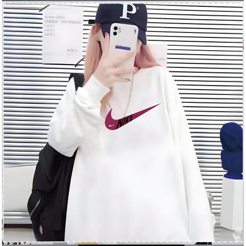 Autumn/Spring Cotton Long Sleeve Printed O Neck Pullover Sweatshirt