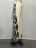 Multi-layered Leopard Print Loose Trousers