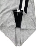 Women's Casual Sportswear Stitching Straight Wide-leg Trousers Set