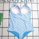 Summer Beach Padded Printed Straps One Piece Swimwears