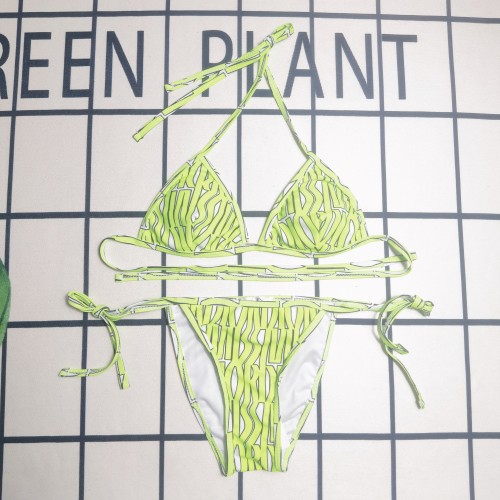 Summer Beach Padded Printed Straps Two Piece Bikini Swimwears