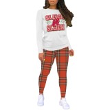 1 Piece Custom Casual Print Short Sleeve Christmas Pants Set