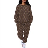 1 Piece Custom Casual Print Long Sleeve Pant Set