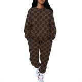 1 Piece Custom Casual Print Long Sleeve Pant Set