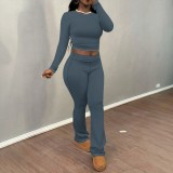 1 Piece Custom Casual Print Long Sleeve Pant Set