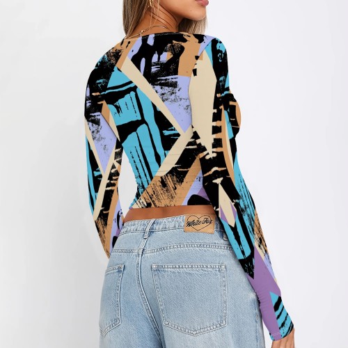 Daily Wear Women Long Sleeve Graphic Simple Casual Top