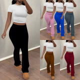 1 Piece Custom Casual Print Short Sleeve Pant Set