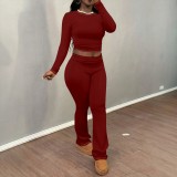 1 Piece Custom Casual Print Long Sleeve Pant Set
