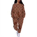 1 Piece Custom Casual Print Long Sleeve Pant Set
