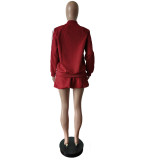 Ribbon Jacket Dress Mini Sporty Bubble Hem Skirt Set