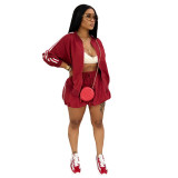 Ribbon Jacket Dress Mini Sporty Bubble Hem Skirt Set
