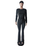 Solid Color Tight Slim Stretch Sportswear Sweatshirt Sweatpants