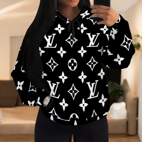 1 Piece Custom Casual Print Long Sleeve Hoodie Sweatshirts