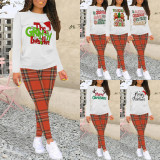 1 Piece Custom Casual Print Long Sleeve Christmas Pant Set