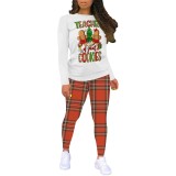 1 Piece Custom Casual Print Long Sleeve Christmas Pant Set