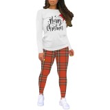 1 Piece Custom Casual Print Long Sleeve Christmas Pant Set