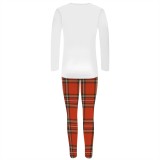 1 Piece Custom Casual Print Long Sleeve Christmas Pant Set