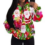 1 Piece Custom Casual Print Long Sleeve Hoodie Christmas Sweatsuits