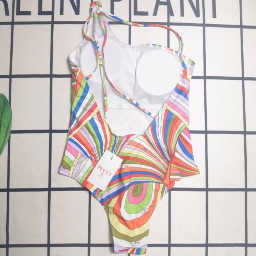 Summer Beach Padded Printed Sleeveless One Piece Swimwears