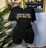 Cotton Short Sleeve Round Neck Printed T-shirt