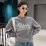 Solid Color Long Sleeve Knitted Pullover Sweater