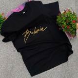 Cotton Short Sleeve Round Neck Printed T-shirt